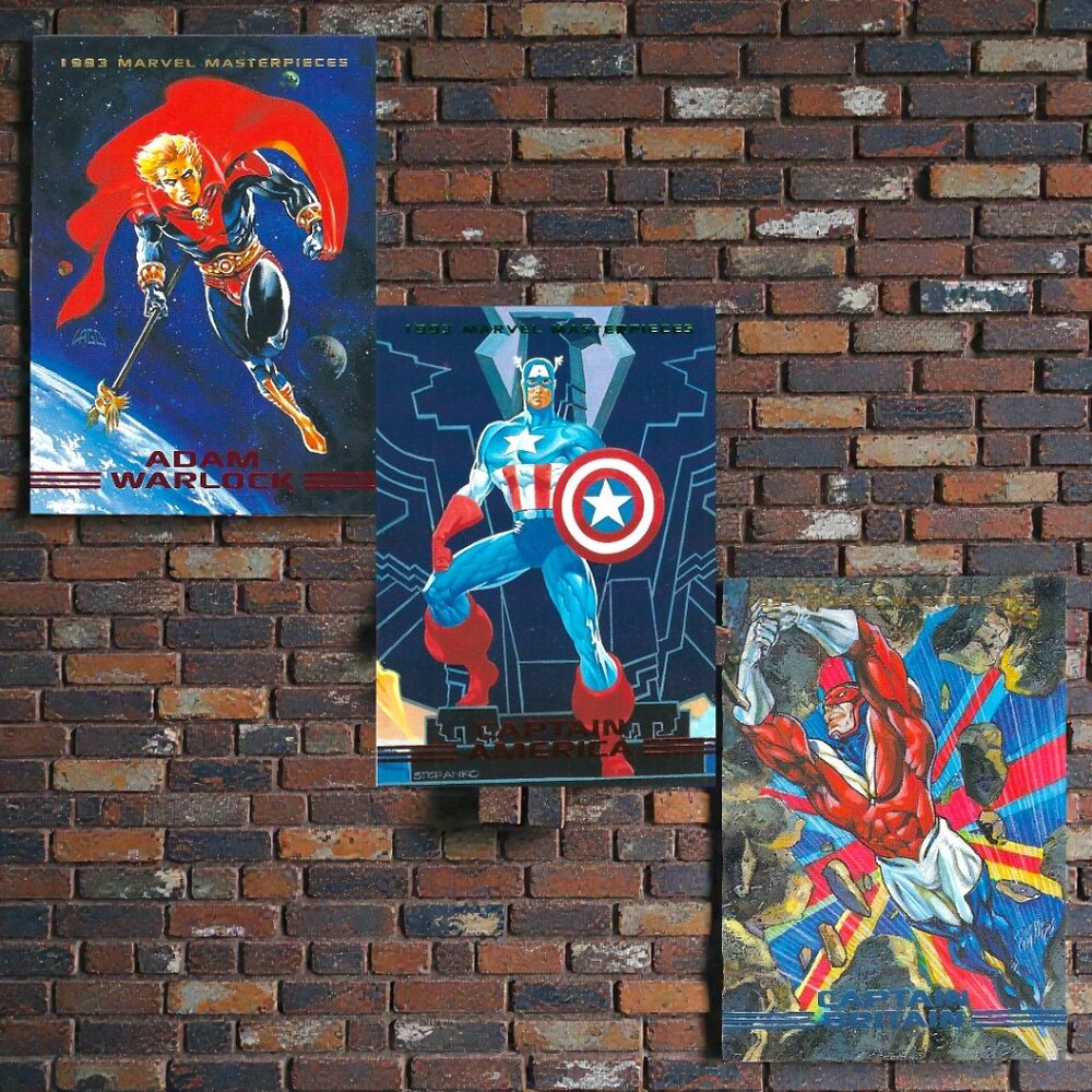 1993 Marvel Masterpieces Trading Card - Adam Warlock -Captain America